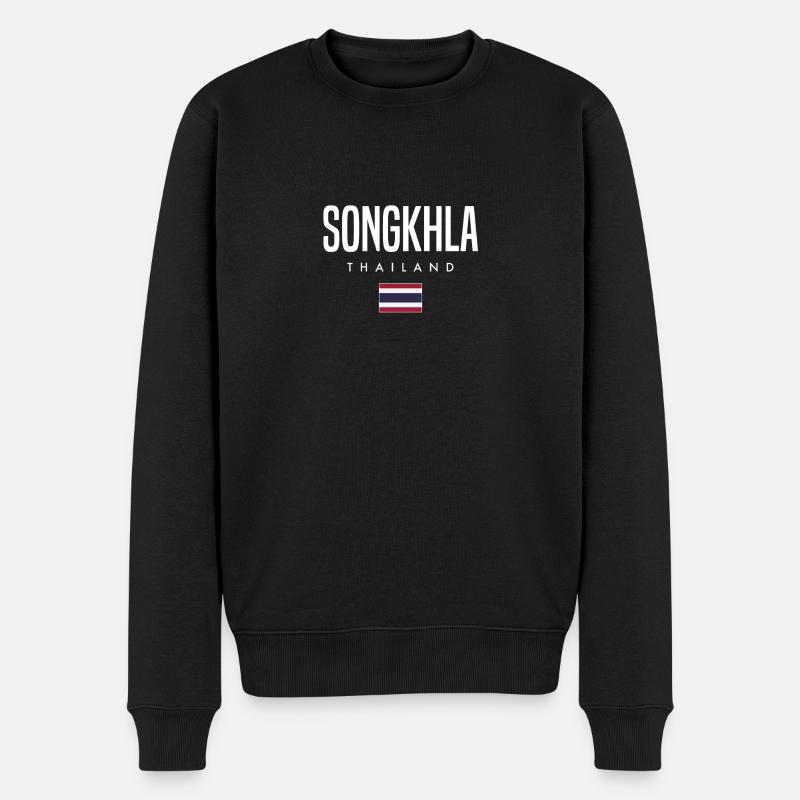 Songkhla, Thaïlande - Pull Premium bio Homme - noir