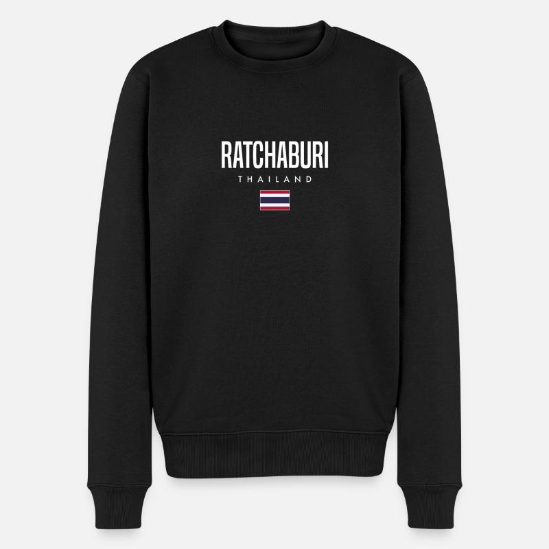 Ratchaburi, Thaïlande - Pull Premium bio Homme - noir