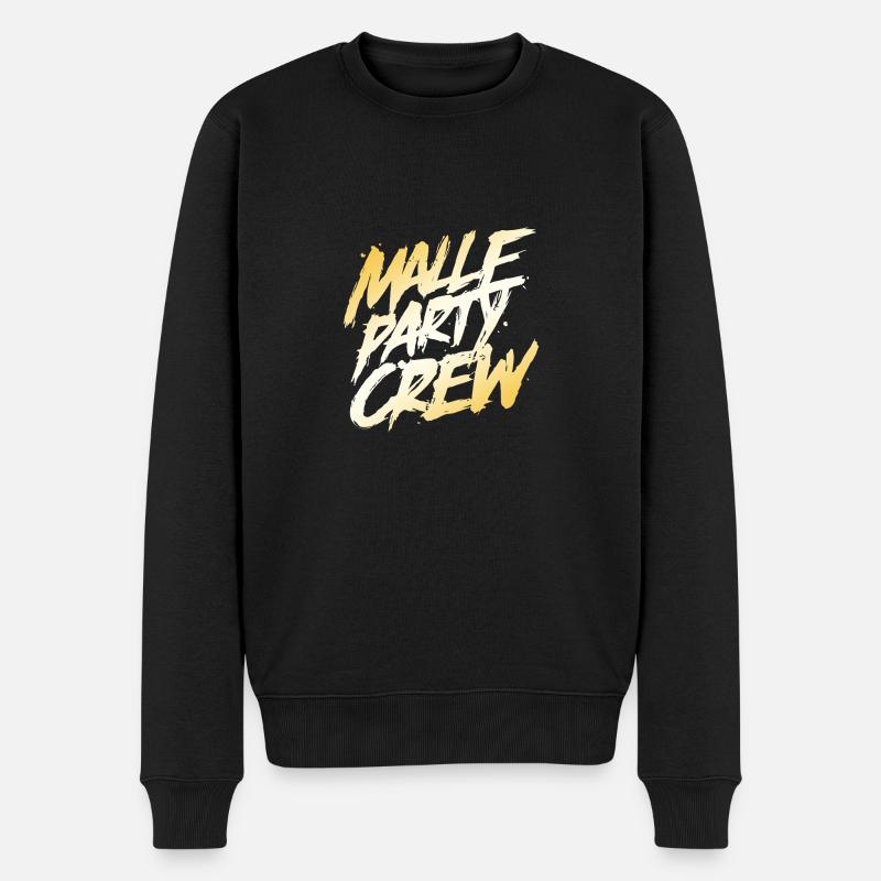 Malle Party Crew - Männer Premium Bio Pullover - Schwarz