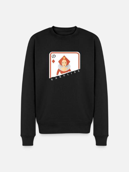 Karoline lady card game! - Men's Premium Organic Jumper - black