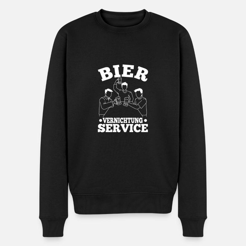 Bier Vernichtungsservice - Männer Premium Bio Pullover - Schwarz