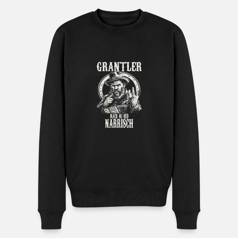 Grantler Dialectes bavarois Bavière - Pull Premium bio Homme - noir
