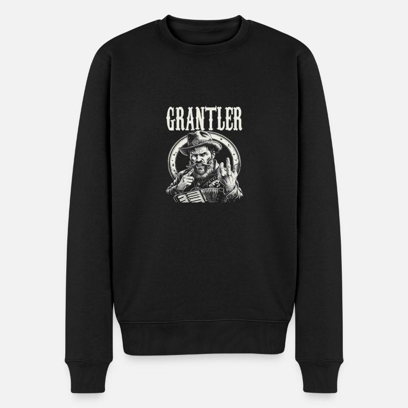 Grantler Grumpy Bavarian dialects Bavaria - Men's Premium Organic Jumper - black