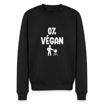 barbecue bbq 0% végan humour - Pull Premium bio Homme - noir - Devant - Nico (187cm)