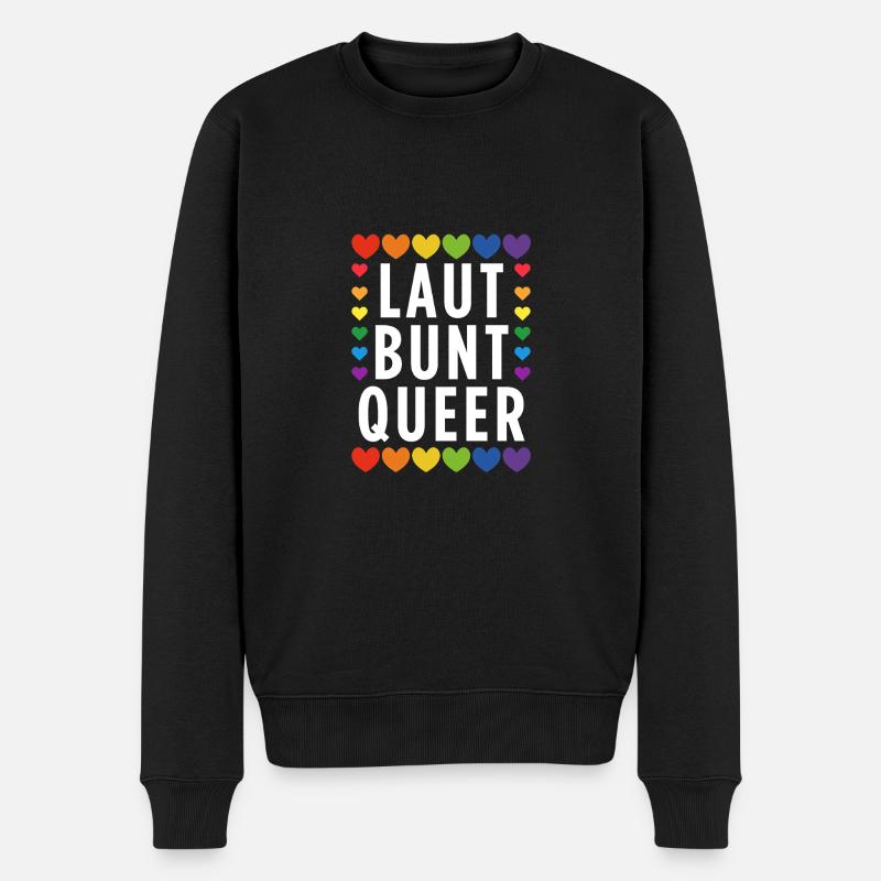 Un design arc-en-ciel cool pour CSD et LGBTQ+ - Pull Premium bio Homme - noir