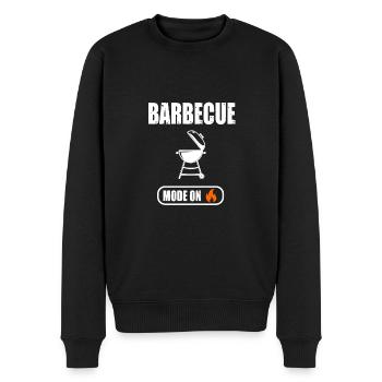 barbecue bbq mode on drôle - Pull Premium bio Homme - noir - Devant - Nico (187cm)