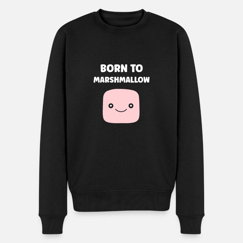 Marshmallow - Männer Premium Bio Pullover - Schwarz