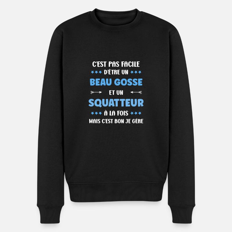 squatteur - Pull Premium bio Homme - noir