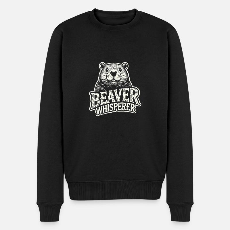 Biberflüsterer - Männer Premium Bio Pullover - Schwarz