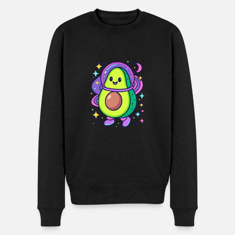 Avocat astronaute dans l’espace - Pull Premium bio Homme - noir