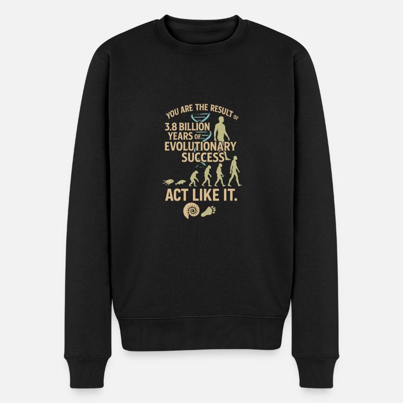 Sie sind das Ergebnis von 3,8 Milliarden Jahren - Männer Premium Bio Pullover - Schwarz