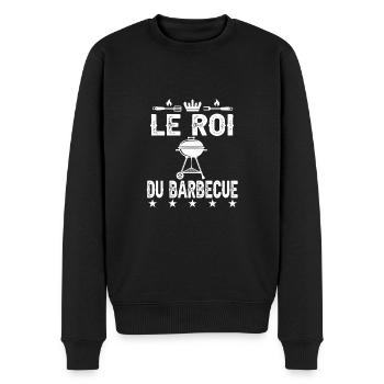 barbecue le roi du barbecue bbq humour grille - Pull Premium bio Homme - noir - Devant - Nico (187cm)