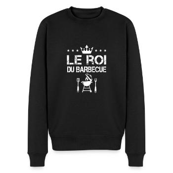 barbecue le roi du barbecue bbq humour - Pull Premium bio Homme - noir - Devant - Nico (187cm)