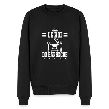 barbecue le roi du barbecue bbq - Pull Premium bio Homme - noir - Devant - Nico (187cm)