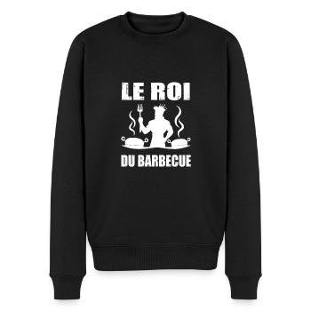 bbq le roi du barbecue grille - Pull Premium bio Homme - noir - Devant - Nico (187cm)
