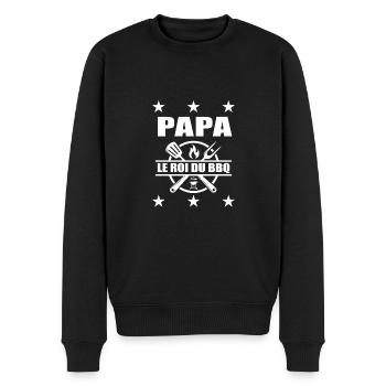 bbq roi barbecue papa - Pull Premium bio Homme - noir - Devant - Nico (187cm)