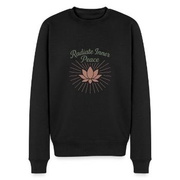 Boho Yoga Spirituelles Geschenk Für Yogis Achtsame - Männer Premium Bio Pullover - Schwarz - Vorne - Nico (187cm)