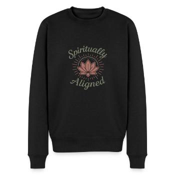 Boho Yoga Spirituelles Geschenk Für Yogis Achtsame - Männer Premium Bio Pullover - Schwarz - Vorne - Nico (187cm)