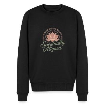 Boho Yoga Spirituelles Geschenk Für Yogis Achtsame - Männer Premium Bio Pullover - Schwarz - Vorne - Nico (187cm)