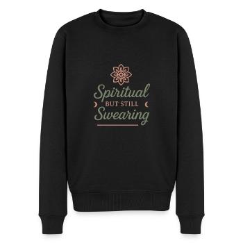Boho Yoga Spirituelles Geschenk Für Yogis Achtsame - Männer Premium Bio Pullover - Schwarz - Vorne - Nico (187cm)