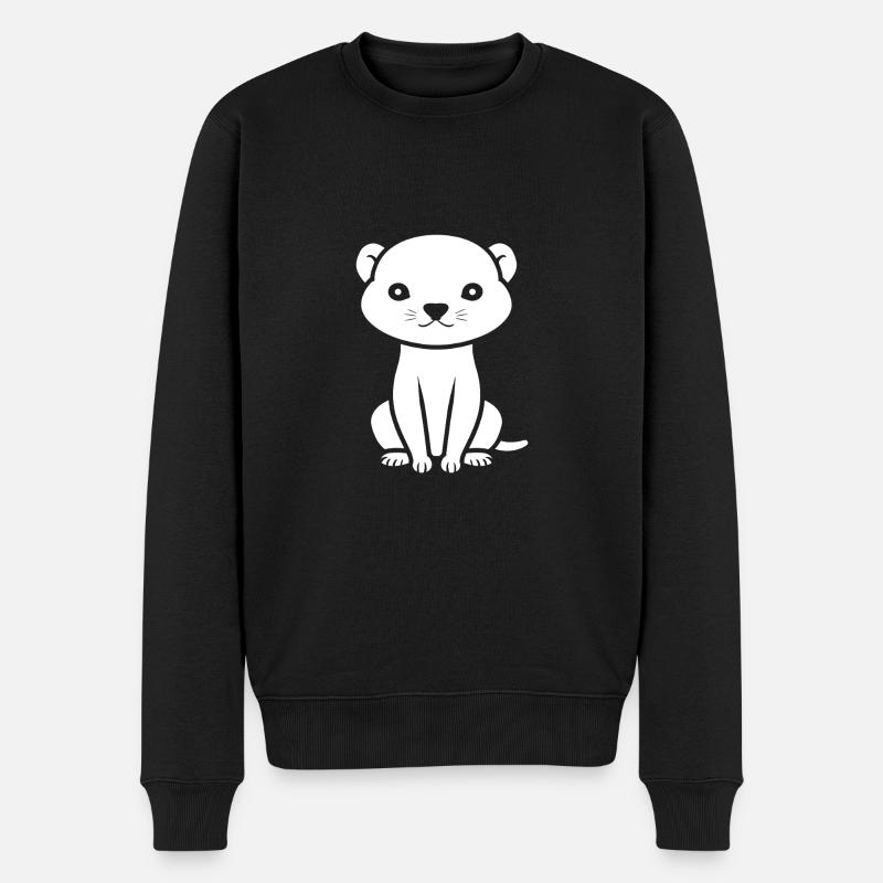 Wiesel - Männer Premium Bio Pullover - Schwarz