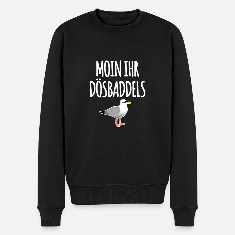 Moin Ihr Dösbaddels - Männer Premium Bio Pullover - Schwarz