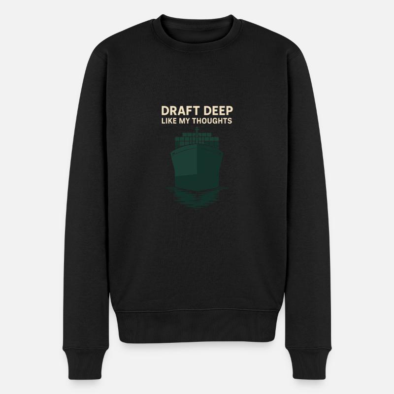 Schiff-sichtgerät Containerschiff Frachtschiff - Männer Premium Bio Pullover - Schwarz