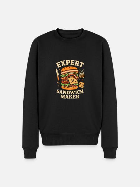 Experte für Sandwichherstellung - Männer Premium Bio Pullover - Schwarz