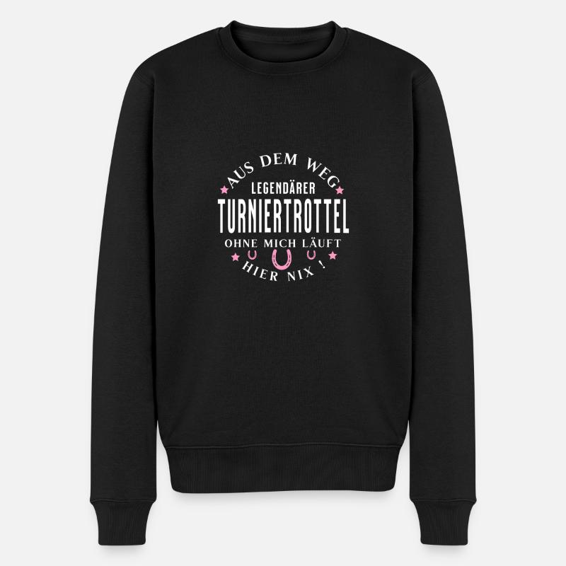 Legendärer Turniertrottel - Männer Premium Bio Pullover - Schwarz