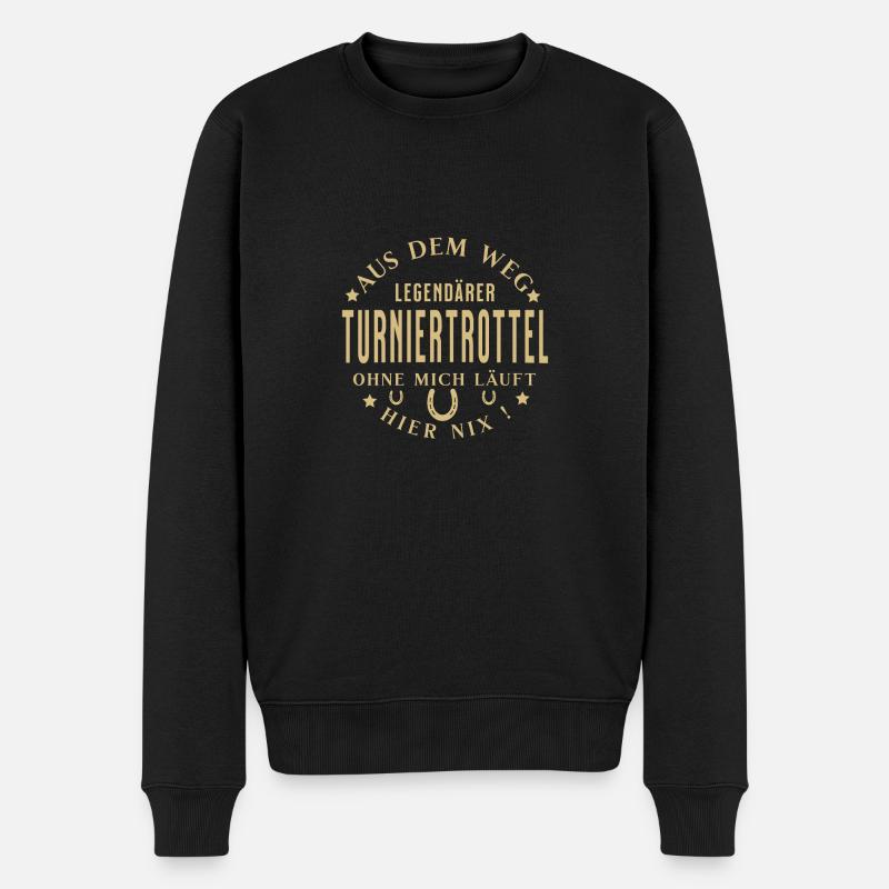 Legendärer Turniertrottel - Männer Premium Bio Pullover - Schwarz