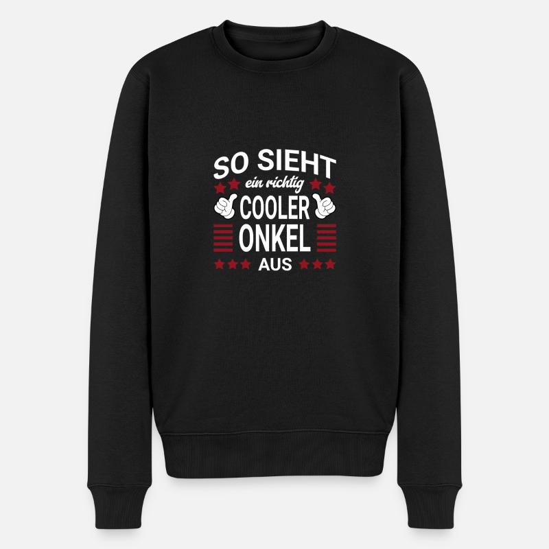 Cooler Onkel Style - Männer Premium Bio Pullover - Schwarz