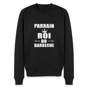 roi barbecue bbq parrain - Pull Premium bio Homme - noir - Devant - Nico (187cm)