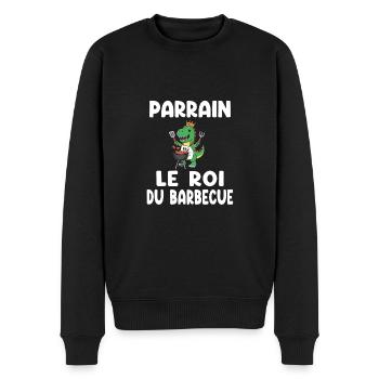 roi barbecue dinosaure parrain - Pull Premium bio Homme - noir - Devant - Nico (187cm)