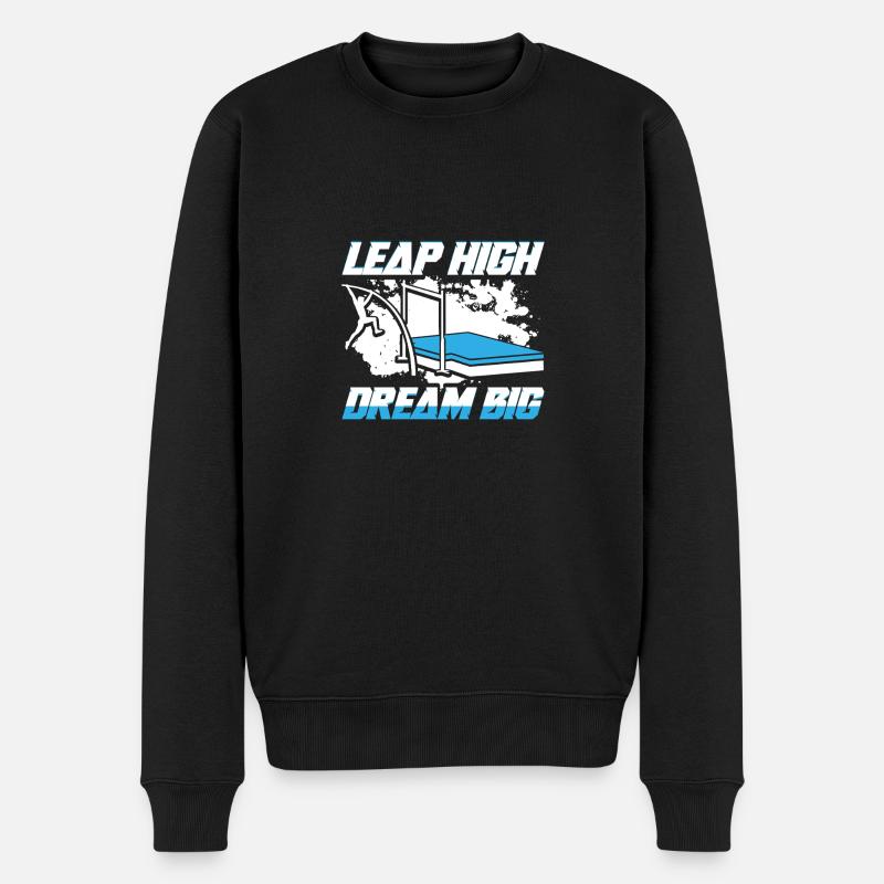 Stabhochsprung Stabspringer Stabhochspringer - Männer Premium Bio Pullover - Schwarz