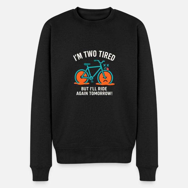 Ich bin zwei müde - Männer Premium Bio Pullover - Schwarz