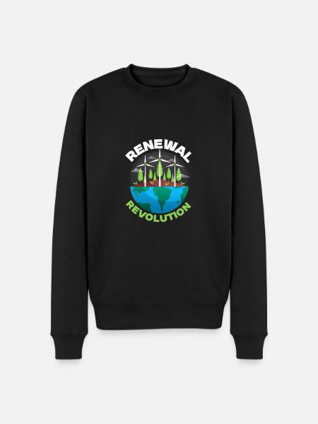 Umweltschützer Erneuerbare Energie - Männer Premium Bio Pullover - Schwarz