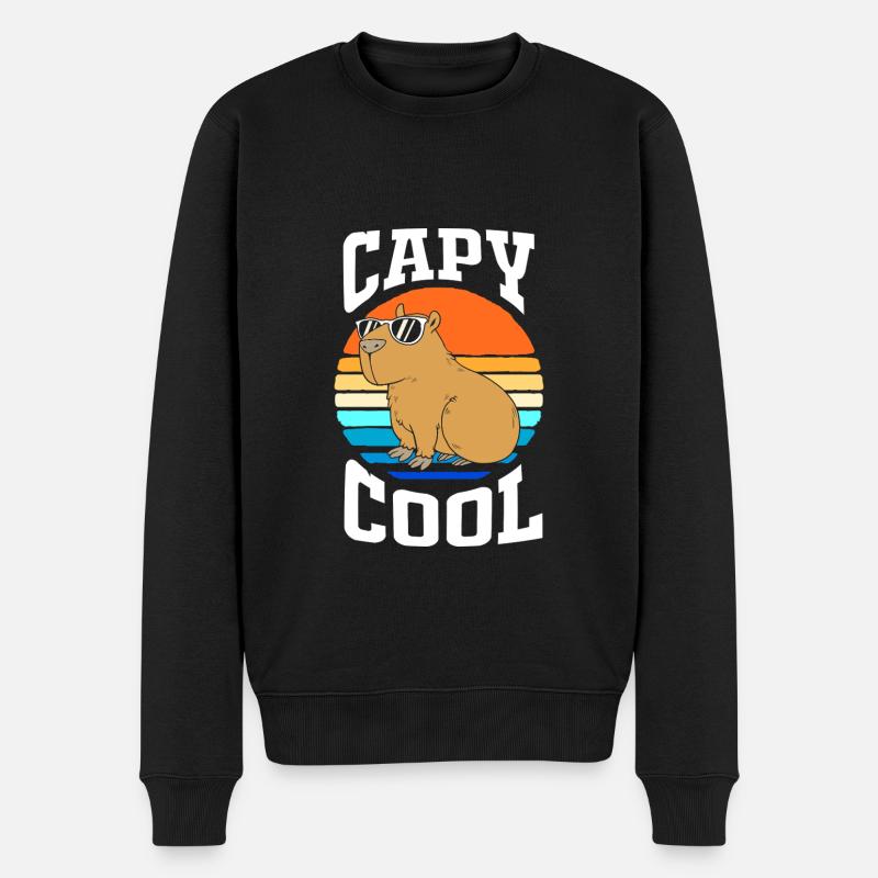 Capibara Capybara - Männer Premium Bio Pullover - Schwarz