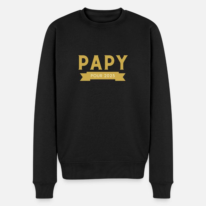 Papy pour 2023 - Pull Premium bio Homme - noir
