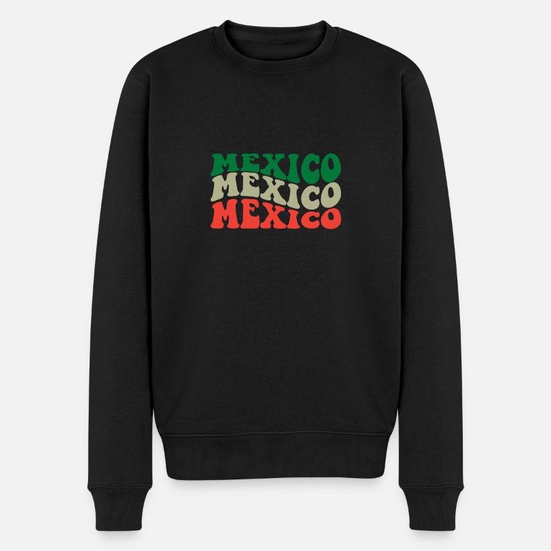 Mexico - Männer Premium Bio Pullover - Schwarz