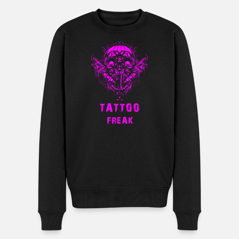 Tattoo Freak - Männer Premium Bio Pullover - Schwarz
