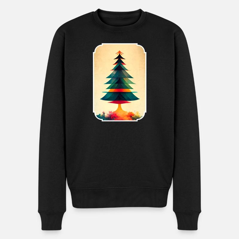 Weihnachtsbaum abheben - Männer Premium Bio Pullover - Schwarz