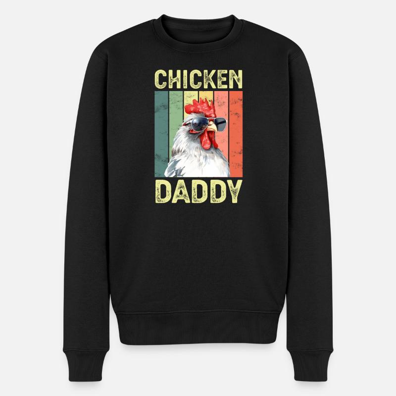Huhn Hühner - Männer Premium Bio Pullover - Schwarz