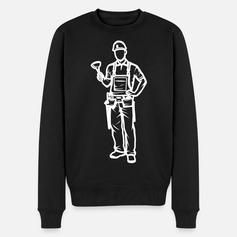 Plombier - Pull Premium bio Homme - noir