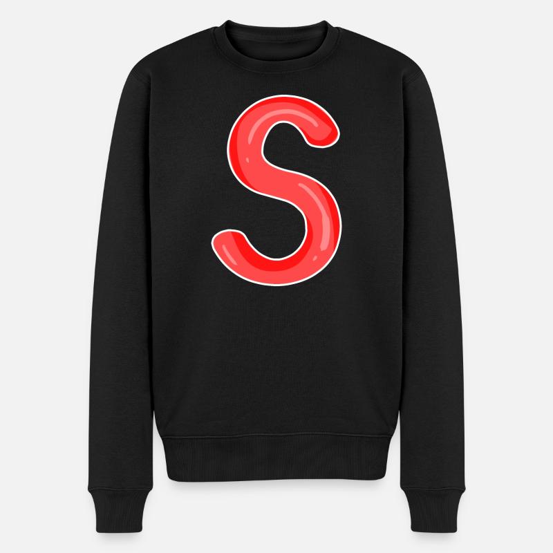 Lettre S Première lettre - Pull Premium bio Homme - noir
