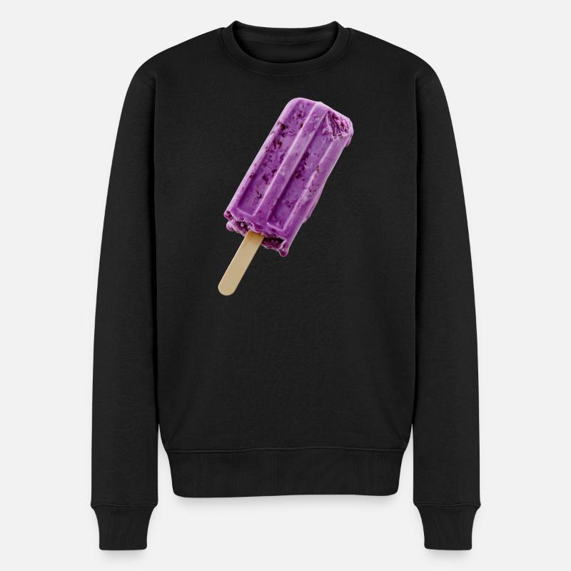 Glace violette sur un bâtonnet - Pull Premium bio Homme - noir