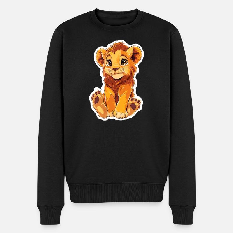 Lion - Pull Premium bio Homme - noir
