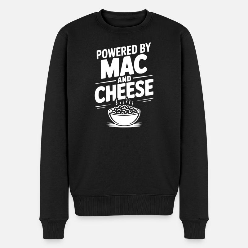 Propulsé par Mac and Cheese - Pull Premium bio Homme - noir