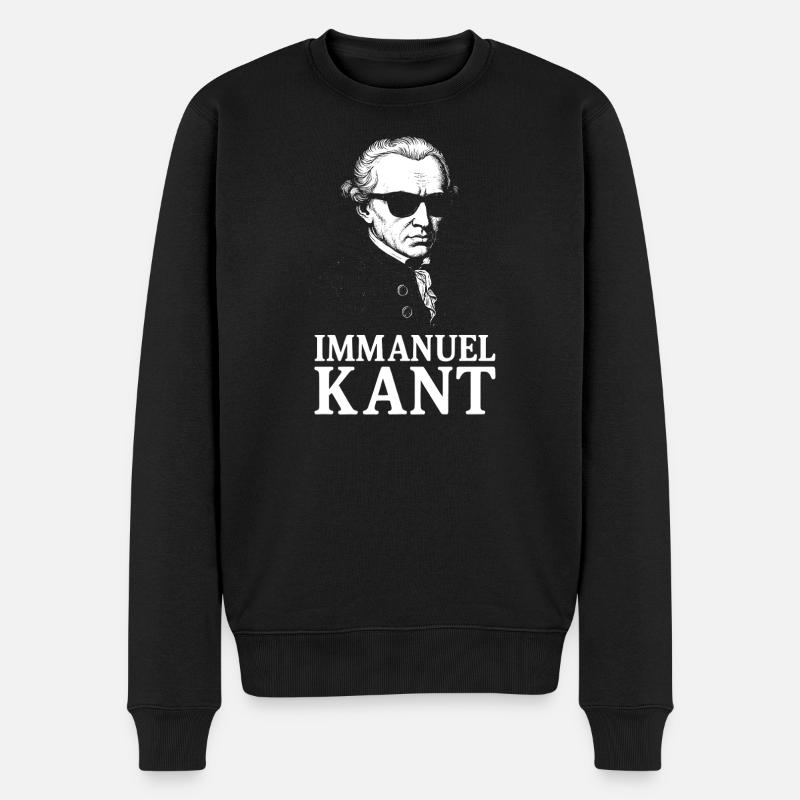 Aufklärung Immanuel Kant Silhouette - Männer Premium Bio Pullover - Schwarz