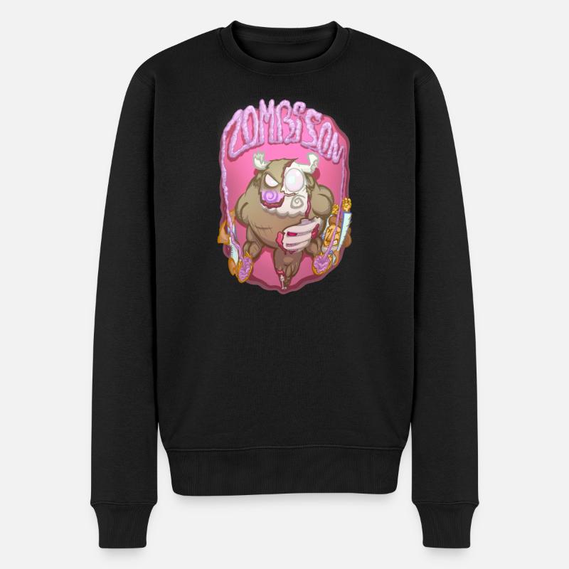 Zombison 3 - Männer Premium Bio Pullover - Schwarz