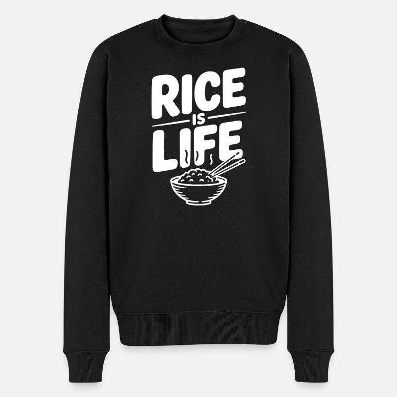 Le riz, c’est la vie - Pull Premium bio Homme - noir